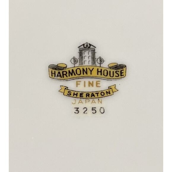 4 Vintage 6 1/4” Sheraton Bread Plates Harmony House Fine China Sears #3250 - Picture 4 of 4